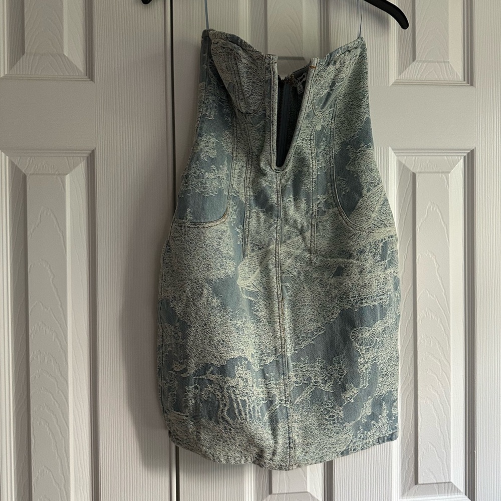 Stylish Denim Halter Dress